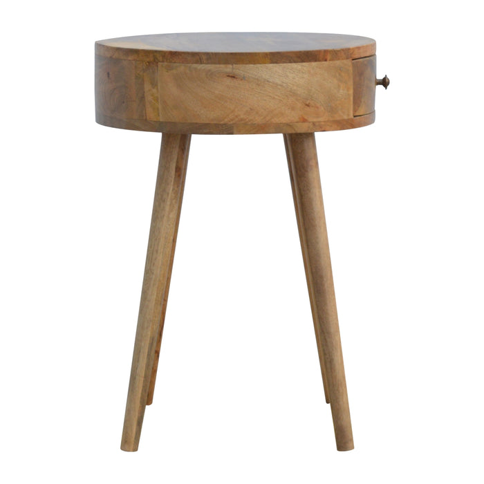 Nordic Circular Shaped Bedside - Natural, Wood
