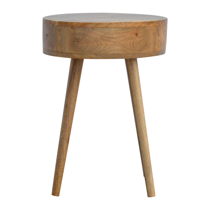 Nordic Circular Shaped Bedside - Natural, Wood
