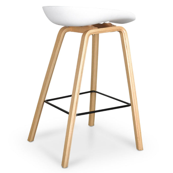 CBS2005-SD 65cm Bar Stool in White And Natural