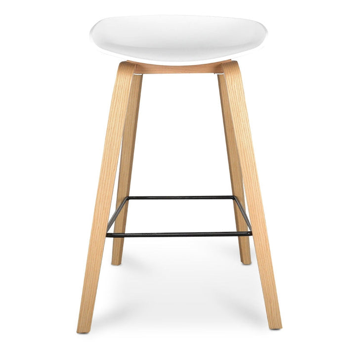 CBS2005-SD 65cm Bar Stool in White And Natural