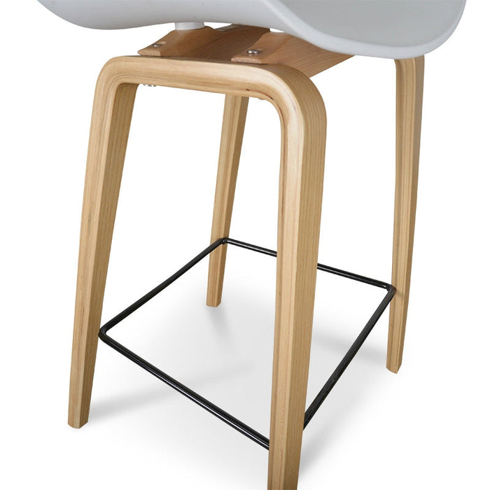 CBS2005-SD 65cm Bar Stool in White And Natural