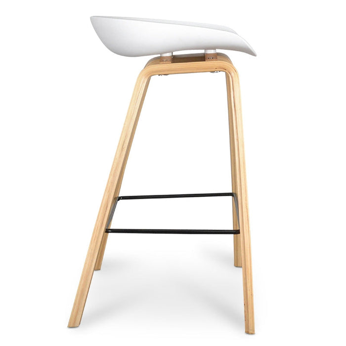 CBS2005-SD 65cm Bar Stool in White And Natural