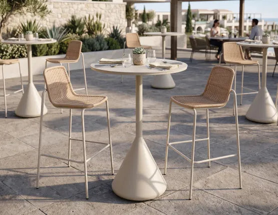 Cenote Rattan Bar Stool - Outdoor - Latte, 103cm H