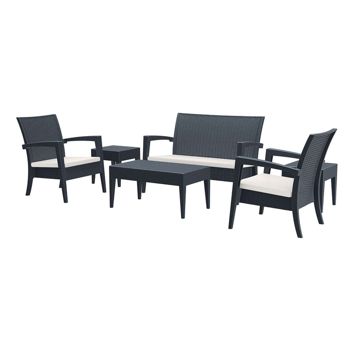 Siesta Miami (Tequila) Lounge Set - Anthracite with cushions
