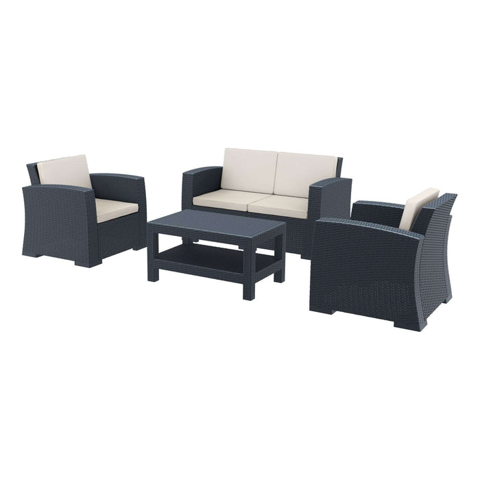 Siesta Monaco Lounge Set - Anthracite with cushions