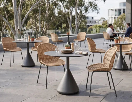 Sombra Rattan Dining Chair - Outdoor - Charcoal