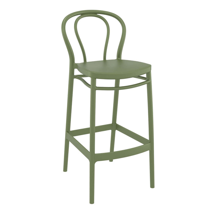 Siesta Victor Bar Stool 75cm (Dry Bar Height) - Olive Green
