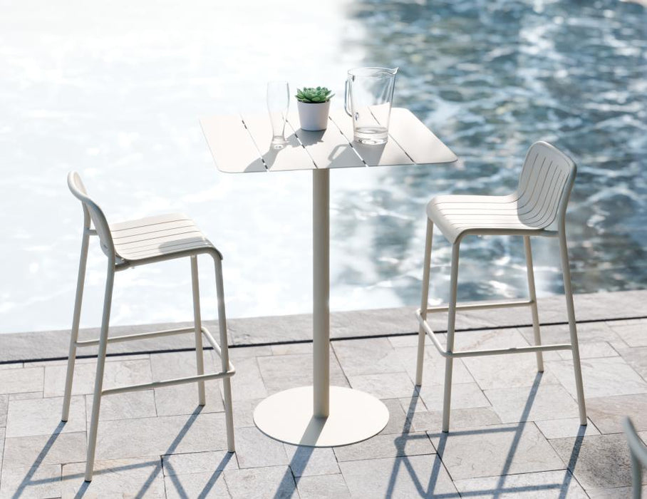 Roku High Bar Table - Outdoor - Latte - 65 x 65cm Table Top