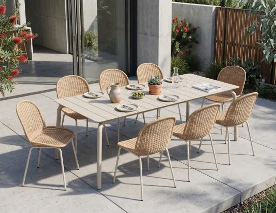Sombra Rattan Dining Chair - Outdoor - Latte