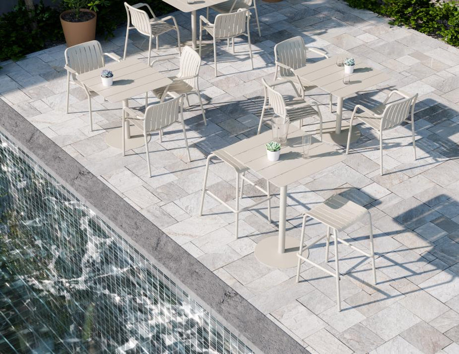 Roku Cafe Table - Outdoor - Latte - 75 x 75cm Table Top
