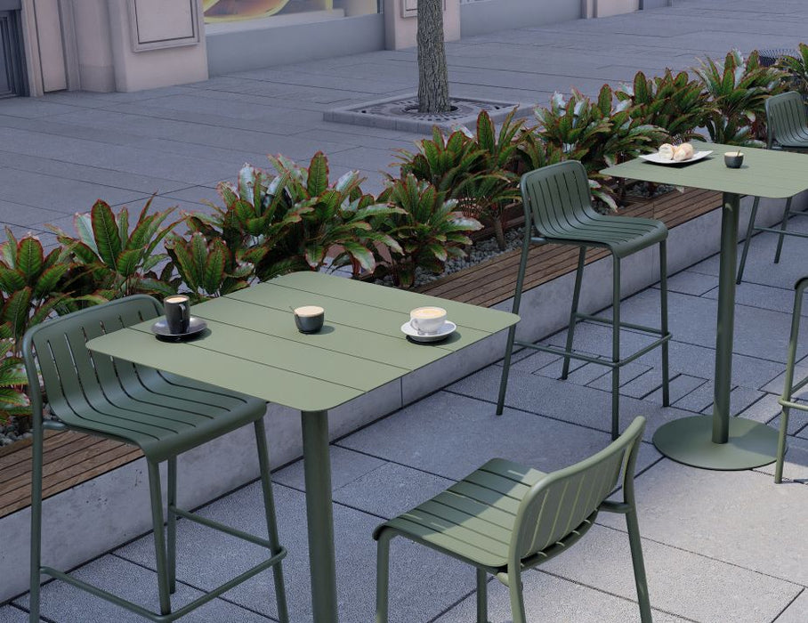 Roku High Bar Table - Outdoor - Eucalyptus Green - 65 x 65cm Table Top