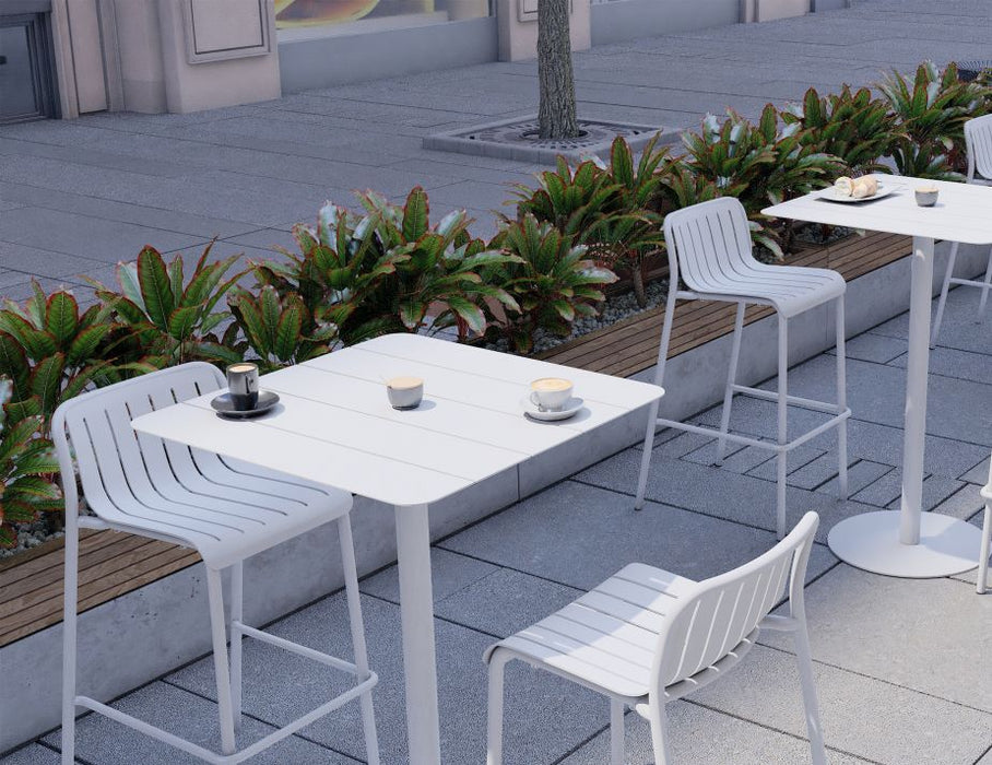 Roku High Bar Table - Outdoor - White - 65 x 65cm Table Top