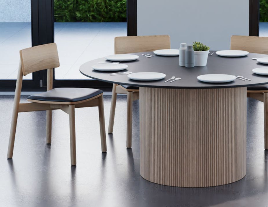 Poppy Dining Table - Black - Natural - 155cm