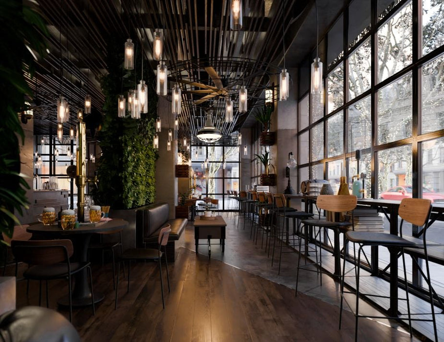 Rylie Stool - Padded Seat with Walnut Backrest - 65cm Kitchen Height - Grey Vegan Leather Seat