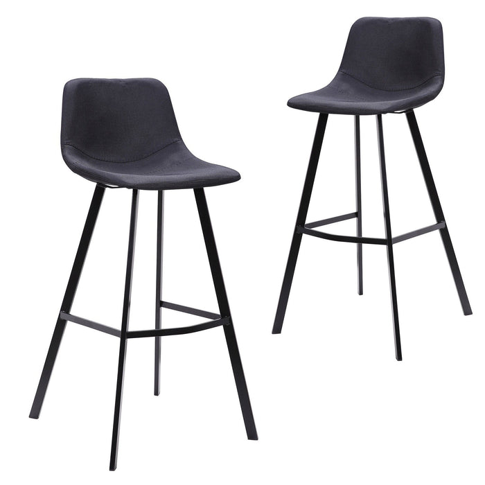 CBS2013-SE 80cm Bar Stool in Black Fabric (Set of 2)