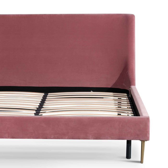 CBD6283-MI King Bed Frame - Blush Peach Velvet