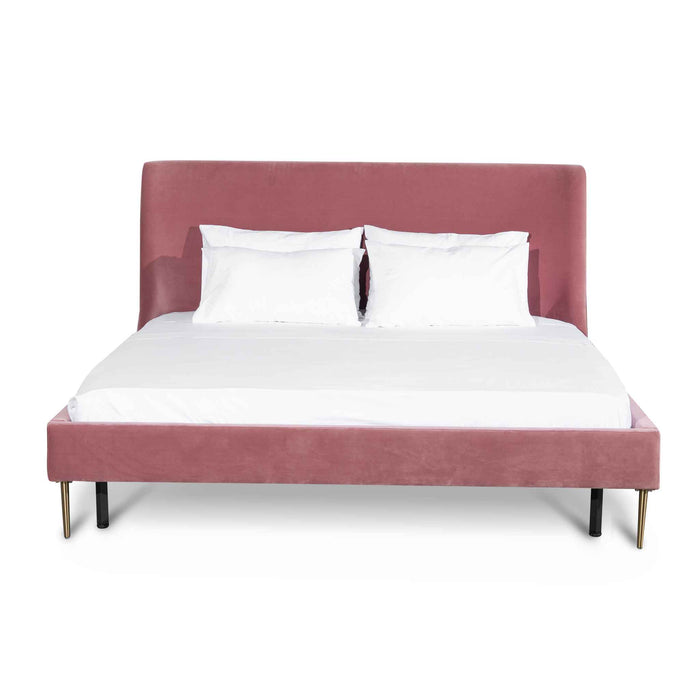 CBD6286-MI Queen Bed Frame - Blush Peach Velvet