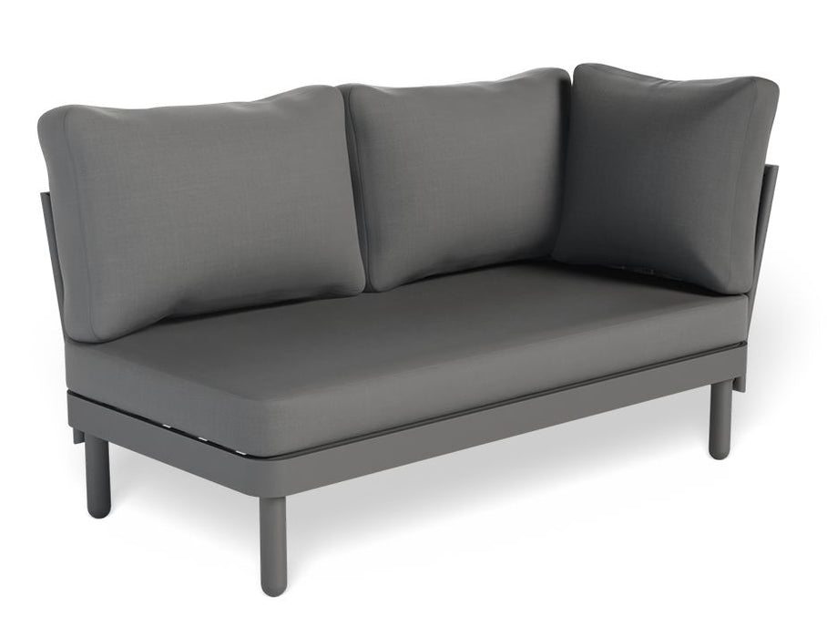 Siano Modular Right Arm 2 Seater - Outdoor - Charcoal - Dark Grey Cushion