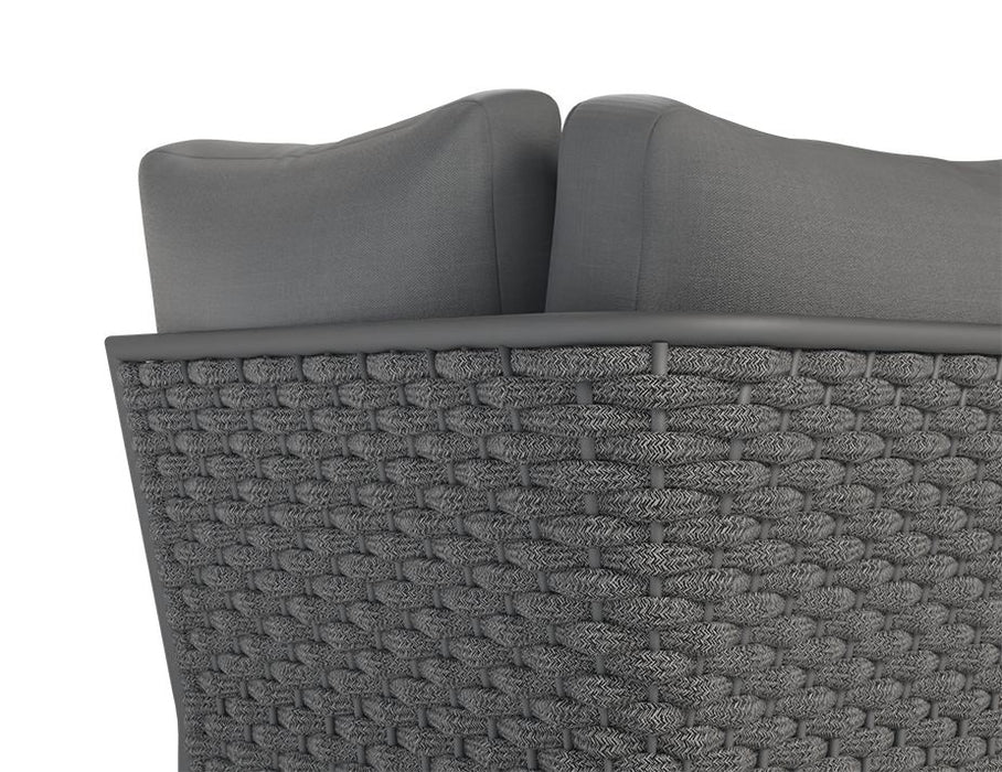 Siano Modular Right Arm 2 Seater - Outdoor - Charcoal - Dark Grey Cushion