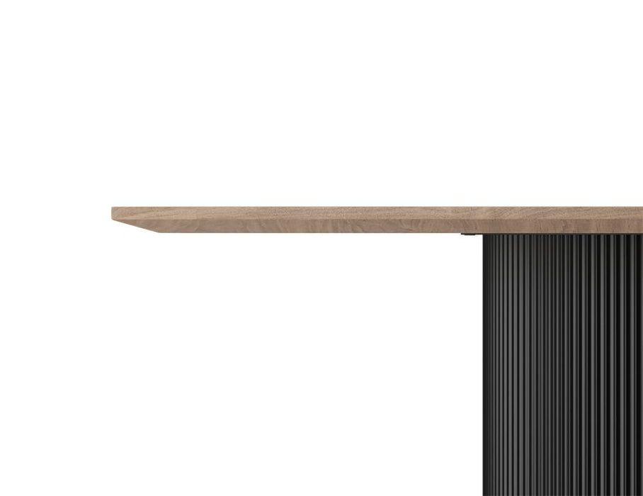 Mimi Dining Table - Black - Natural - 120cm