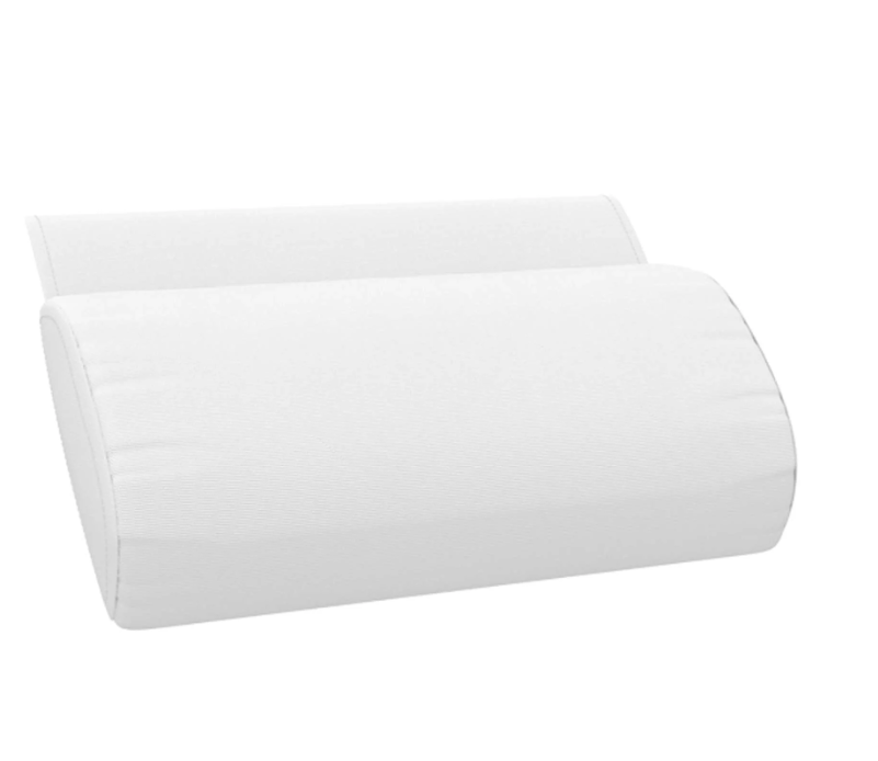 Siesta Slim Sun Lounger pillow cushion in White, shown on its own