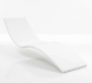 Siesta Slim Sun Lounger seat cushion in White, shown on its own