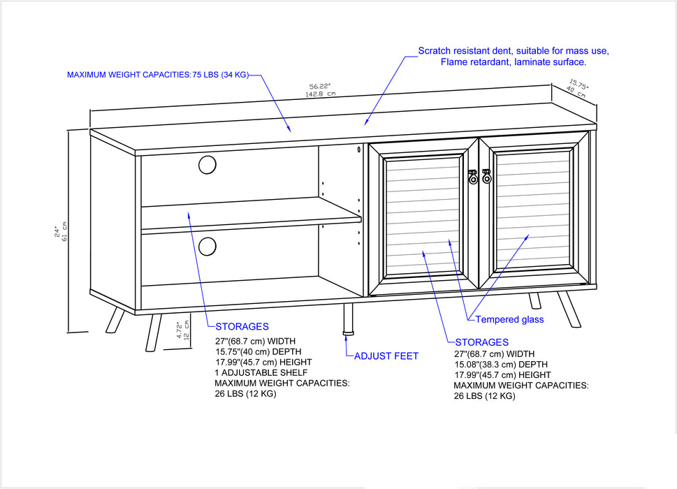 Bella Tv Unit Gloss White