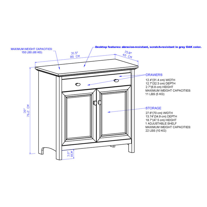 Beanca 2 Doors Storage Cabinet