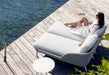 Contemporary and stylish outdoor chaise.