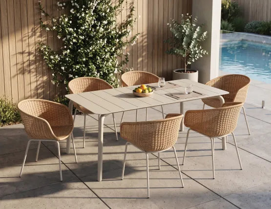 Tulum Rattan Armchair - Outdoor - Latte