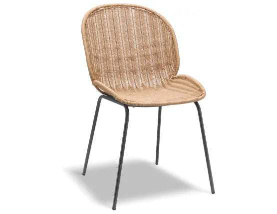 Sombra Rattan Dining Chair - Outdoor - Charcoal