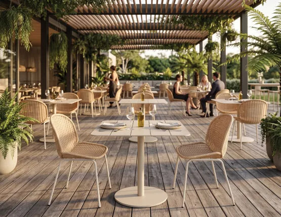 Sombra Rattan Dining Chair - Outdoor - Latte