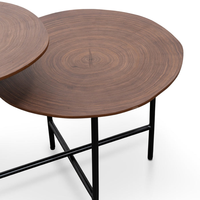 CST2299-IG Side Table - Walnut - Black Legs