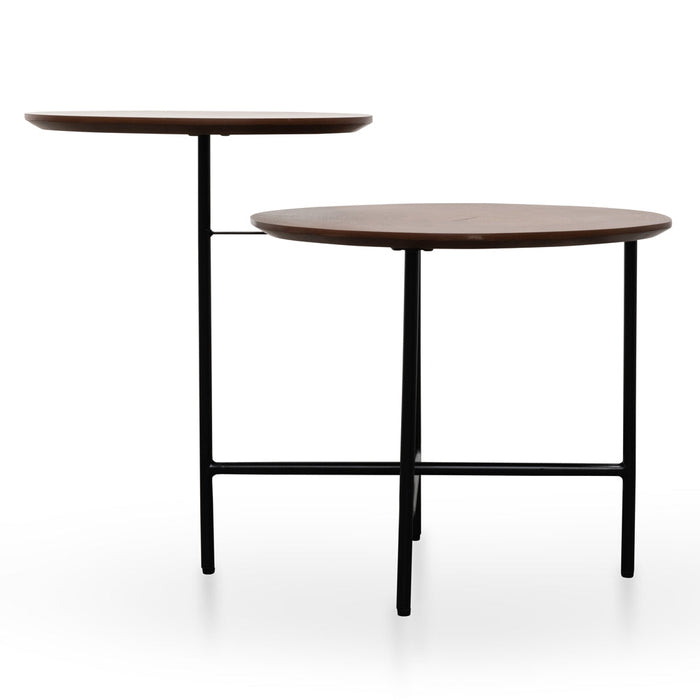 CST2299-IG Side Table - Walnut - Black Legs