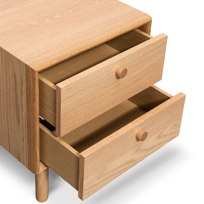 CST2324-VN 2 Drawer Side Table - Oak