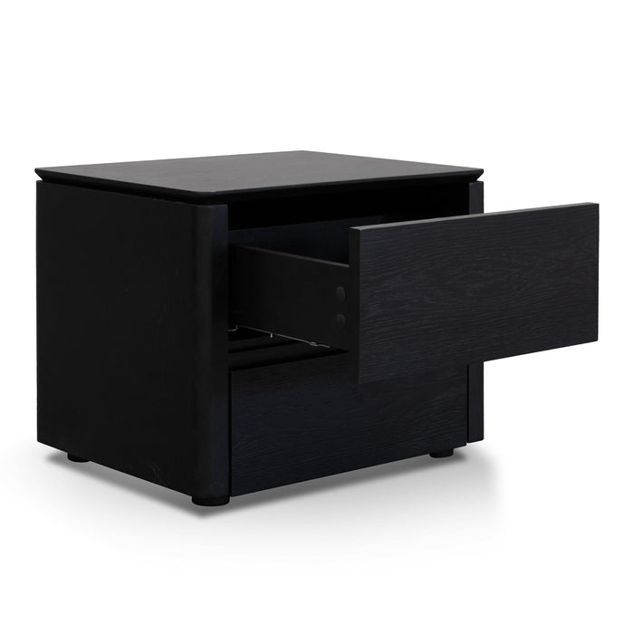 CST2844-CN - Bedside Table - Black Oak Veneer