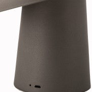 Steel Grey Mushroom USB Rechargeable Table/Desk Lamp