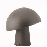 Steel Grey Mushroom USB Rechargeable Table/Desk Lamp