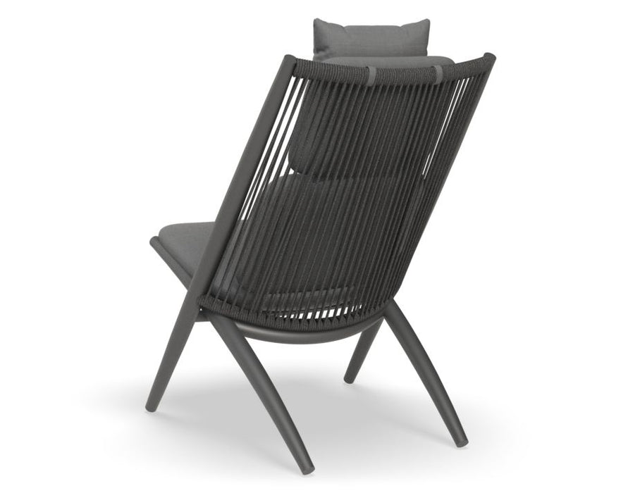 Minori Lounge Chair - Outdoor - Charcoal - Dark Grey Cushion