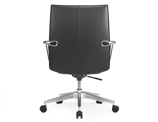 Strata Executive Office Chair - Chrome - Black, 82cm H
