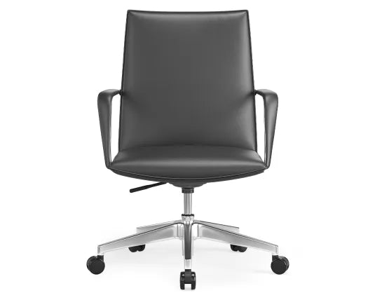 Strata Executive Office Chair - Chrome - Black, 82cm H