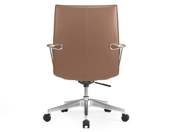 Strata Executive Office Chair - Chrome - Brown, 82cm H