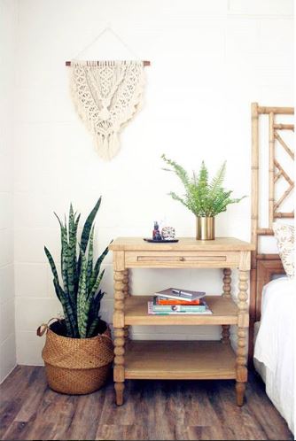 Stradbroke Bobbin Bedside Table - Weathered Oak