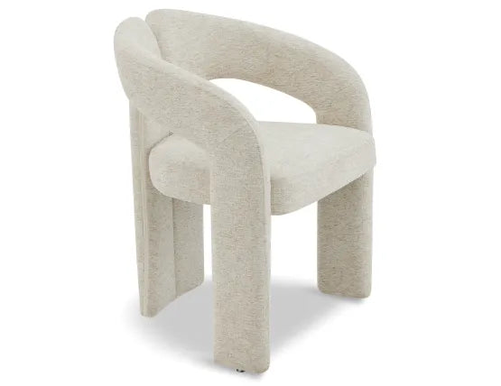 Sweep Armchair - Beige, Wood