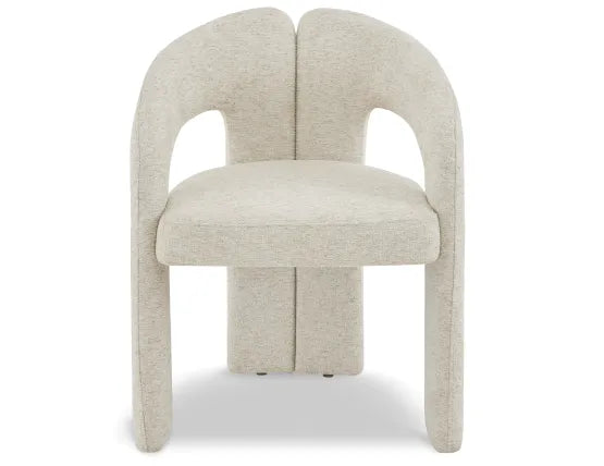 Sweep Armchair - Beige, Wood