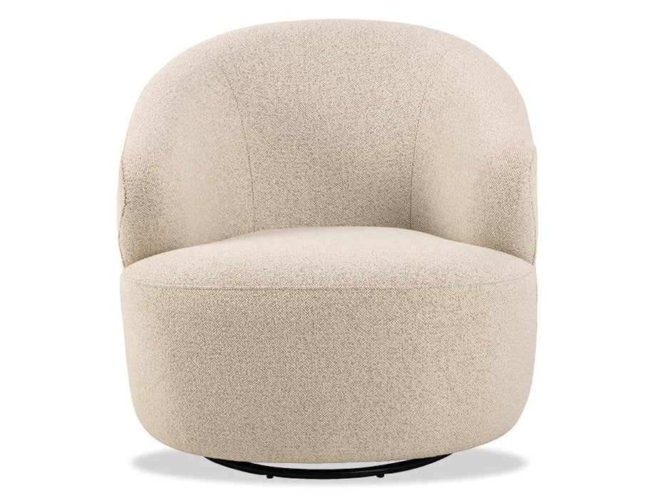 Mietta Swivel Lounge Chair - Ivory Cream