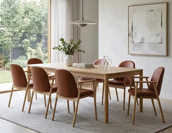 Lina Armchair - Natural - Retro Brandy PU