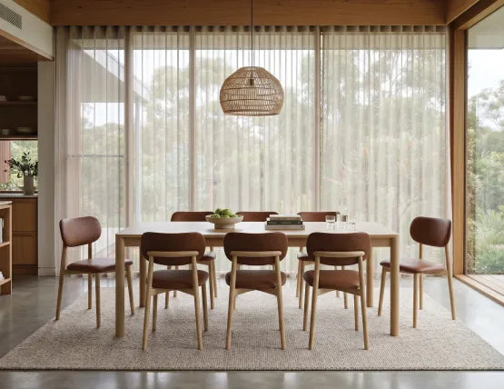 Oskar Dining Chair - Natural - Retro Brandy PU, Leather