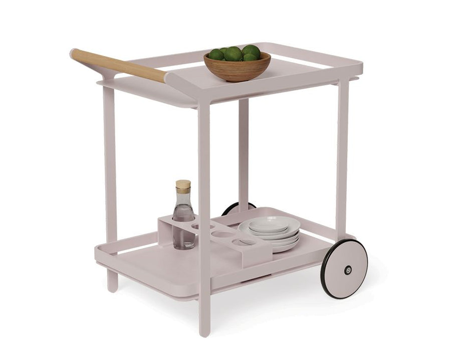 Imola Outdoor Bar Cart - Pale Pink Blush