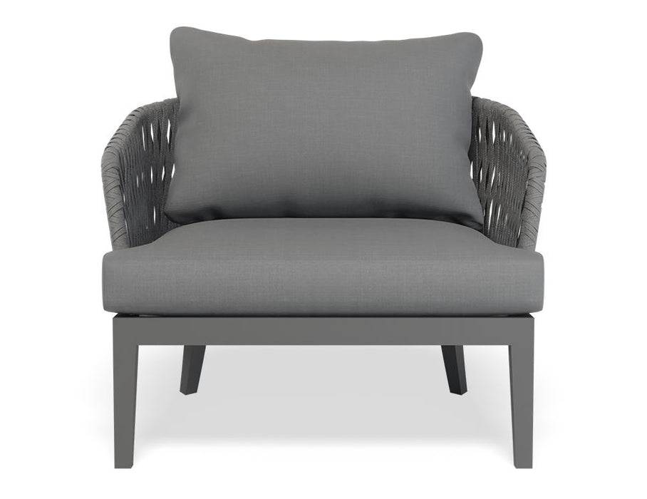 Alma Lounge Chair - Outdoor - Single - Charcoal - Dark Grey Cushion